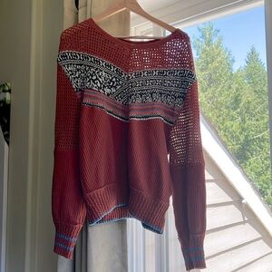 Free People Knit Retro Sweater